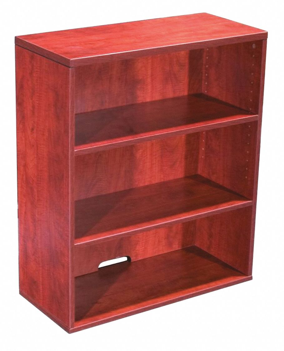 BOSS Bookcase Bookshelf, 2 Shelves, Cherry, 14 in Dp, 36 in Ht, 31 in