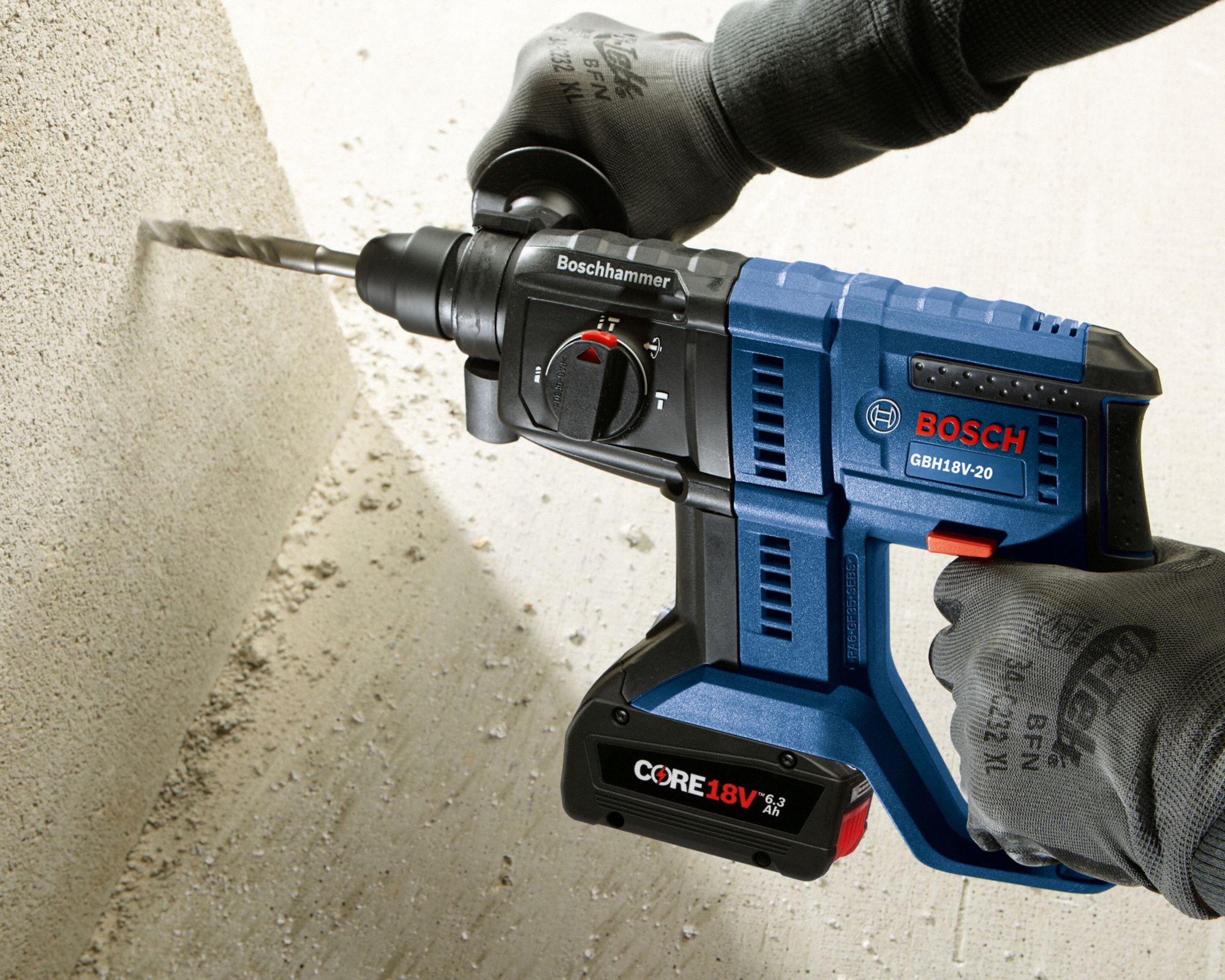 BOSCH Cordless Rotary Hammer, 18.0 V Voltage, 0 to 5850 Blows per