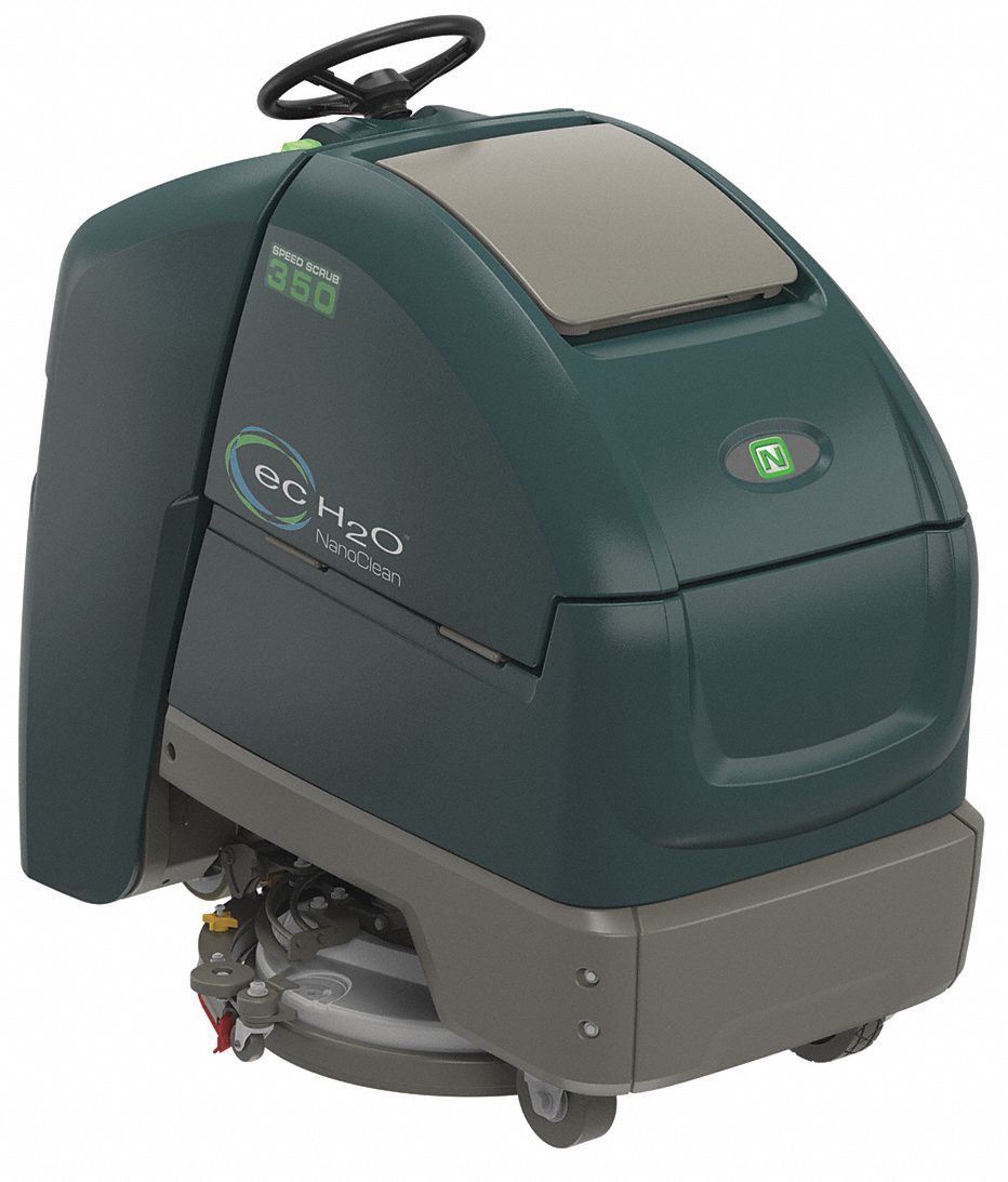 NOBLES Floor Scrubber, Stand-Up, 215 RPM Brush Speed, Disc Deck Style