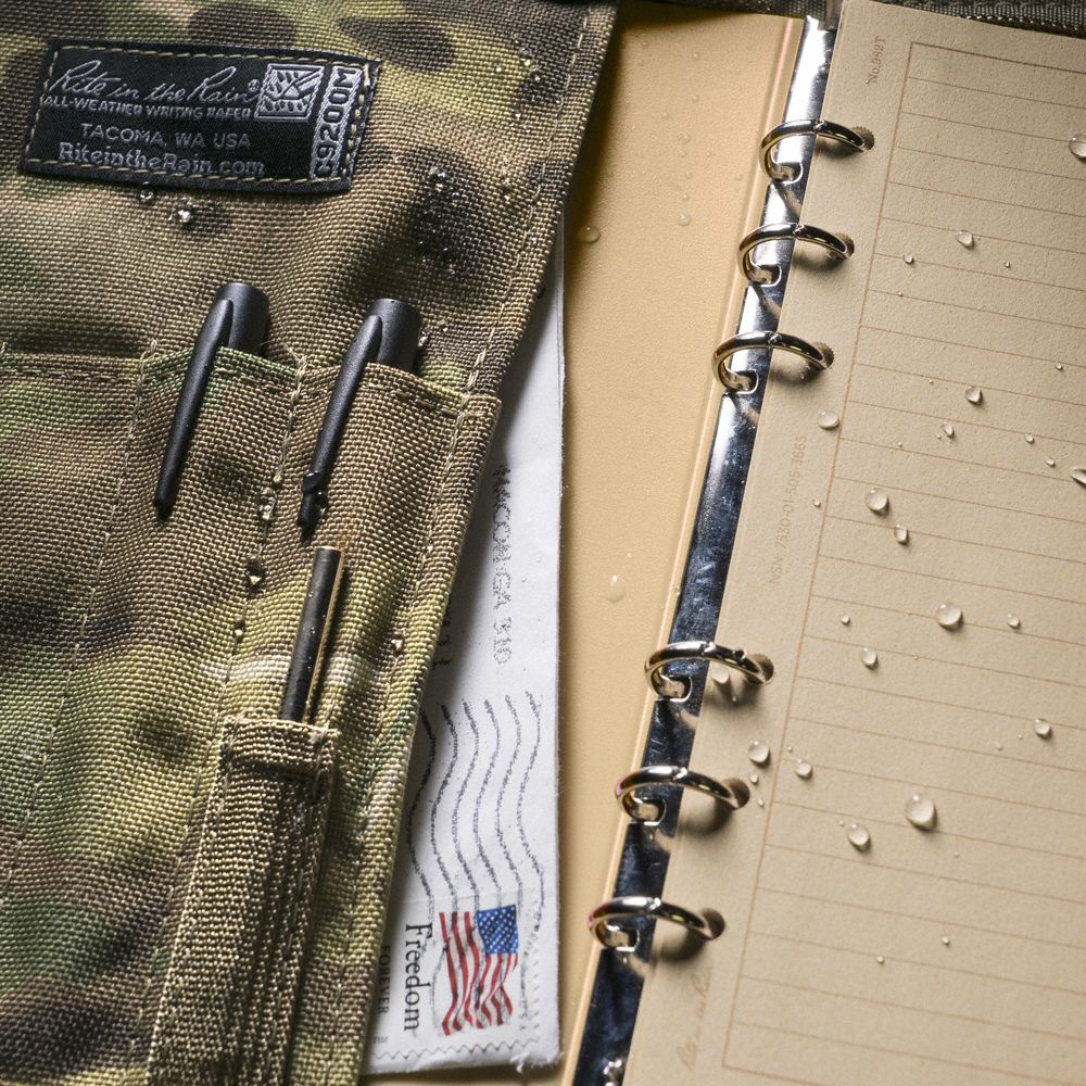 RITE IN THE RAIN Notebook Cover Cordura, Camouflage, 7 in x 9 in Sheet