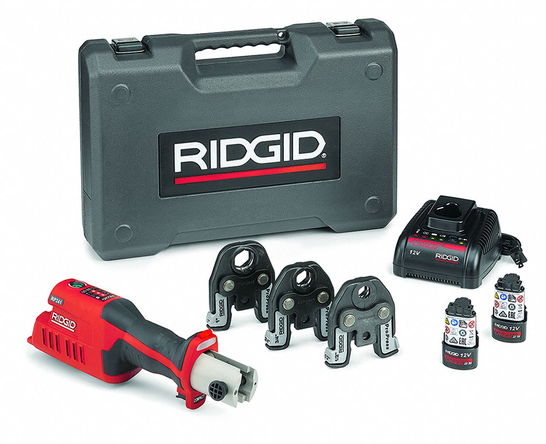 RIDGID Press Tool Kit, 12.0V, Li-Ion, 13-1/2" L - 426J90|RP-241 - Grainger