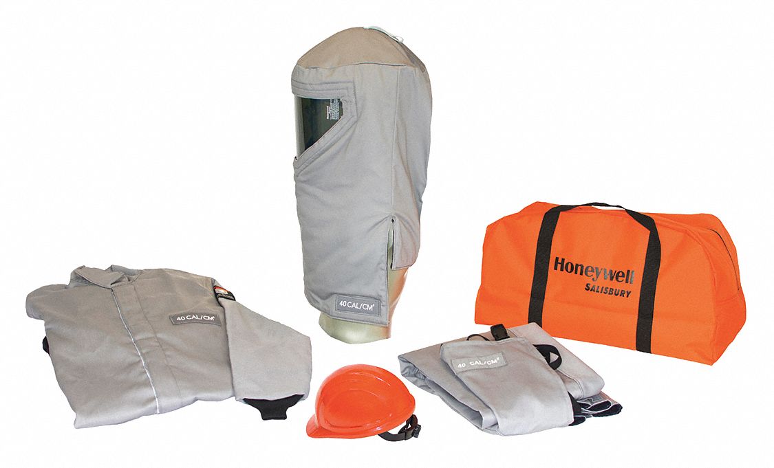 SALISBURY Arc Flash Protection Clothing Kit, L, Gray 426N09SK40LSPL