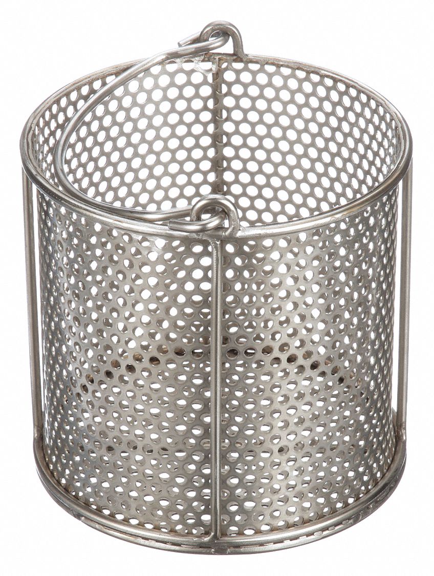 MARLIN STEEL WIRE PRODUCTS Basket, Stainless Steel, 761/64 Height (In.), Natural 429G6700