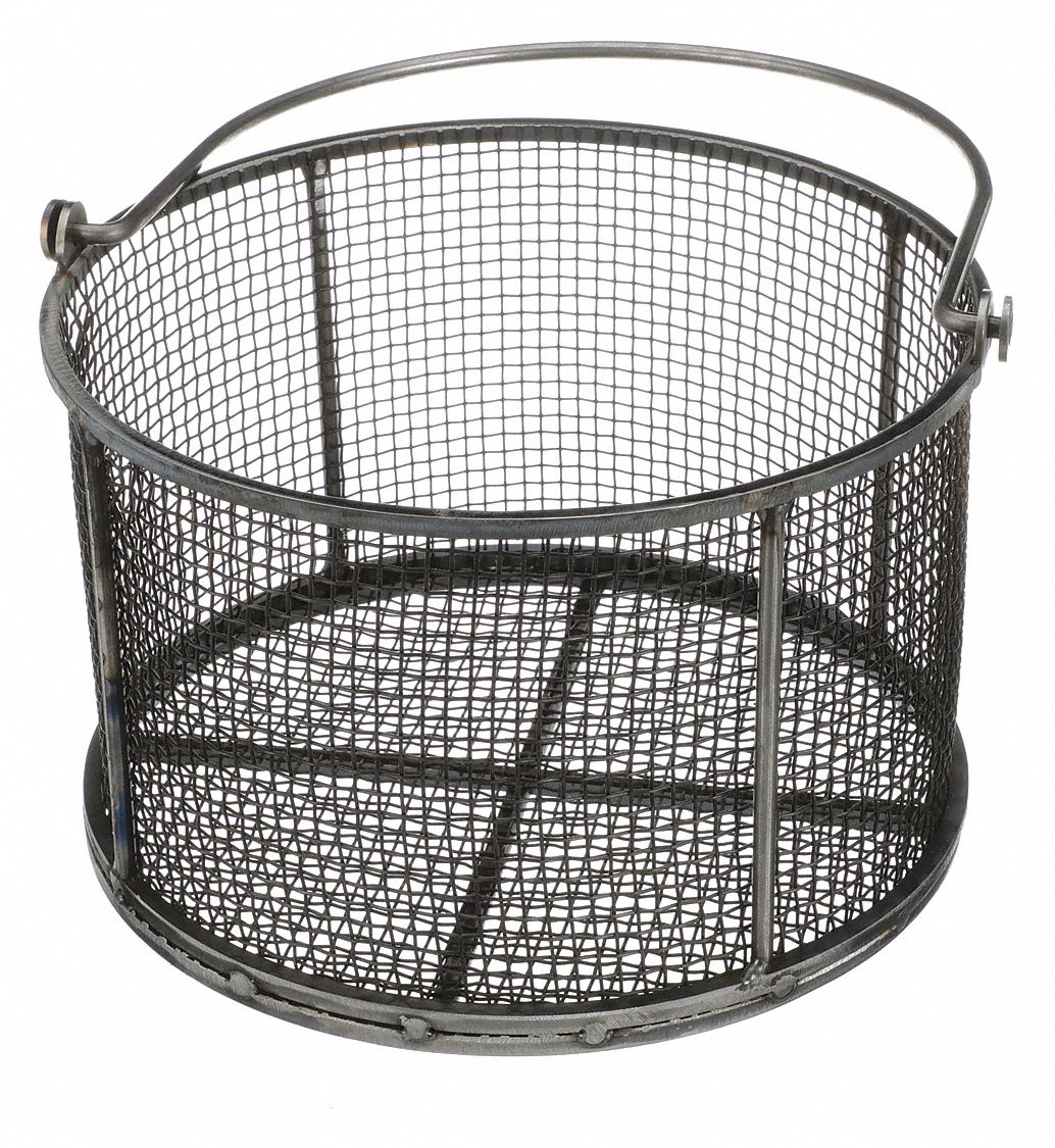 MARLIN STEEL WIRE PRODUCTS Parts Washing Basket, Round, Basket Height 6