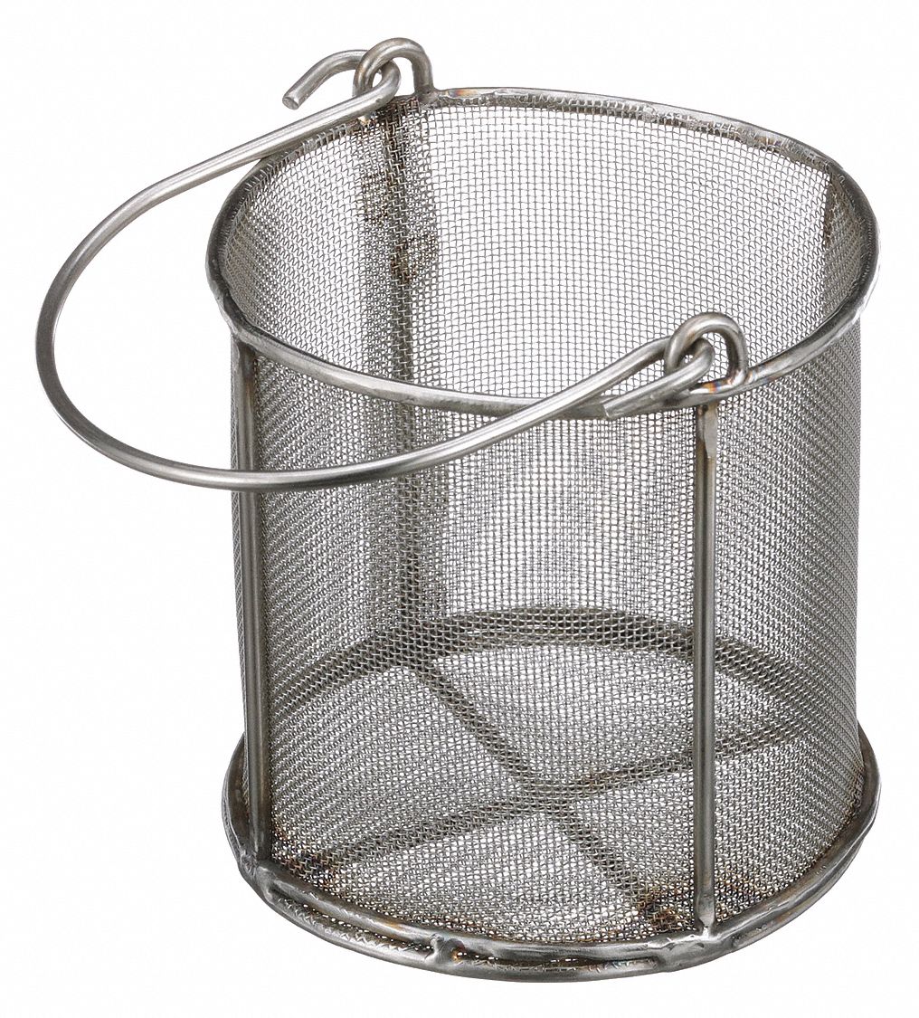 MARLIN STEEL WIRE PRODUCTS Parts Washing Basket, Round, Basket Height 3