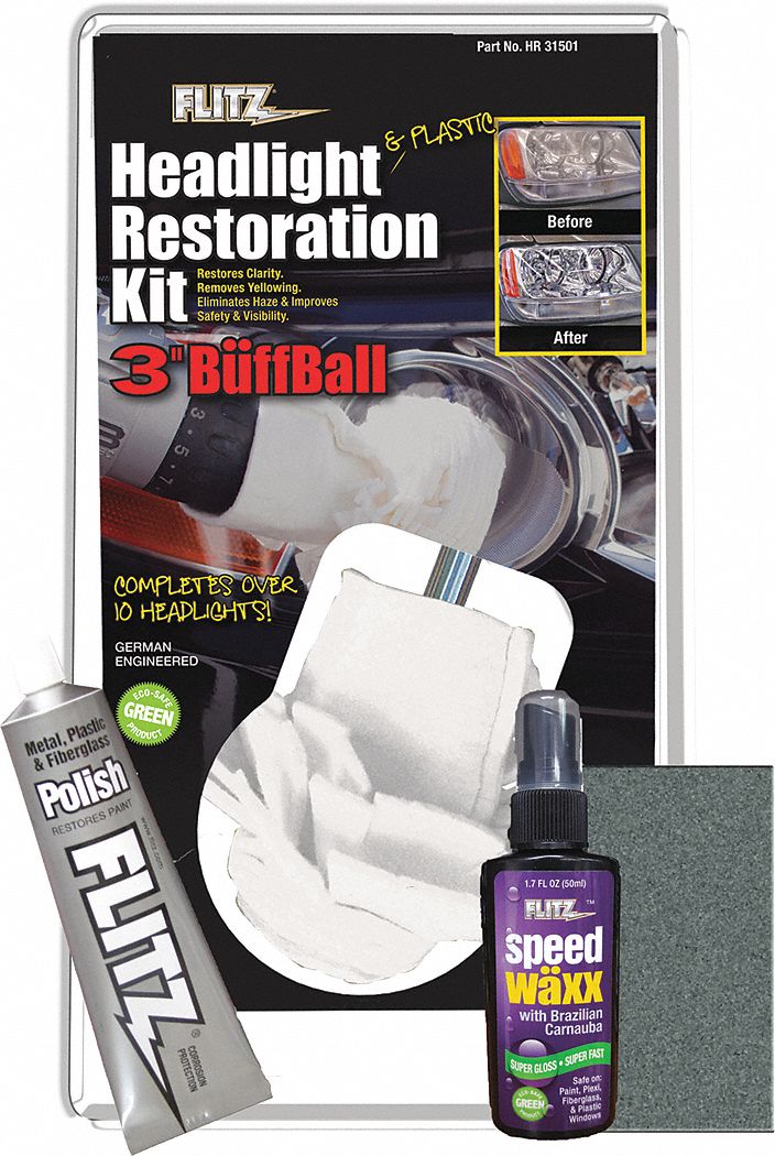 FLITZ PREMIUM POLISHING PRODUCTS Headlight Restoration Kit, For Auto