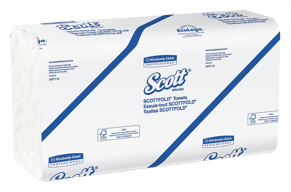 KIMBERLYCLARK PROFESSIONAL, White, 9 1/2 in Sheet Wd, Paper Towel