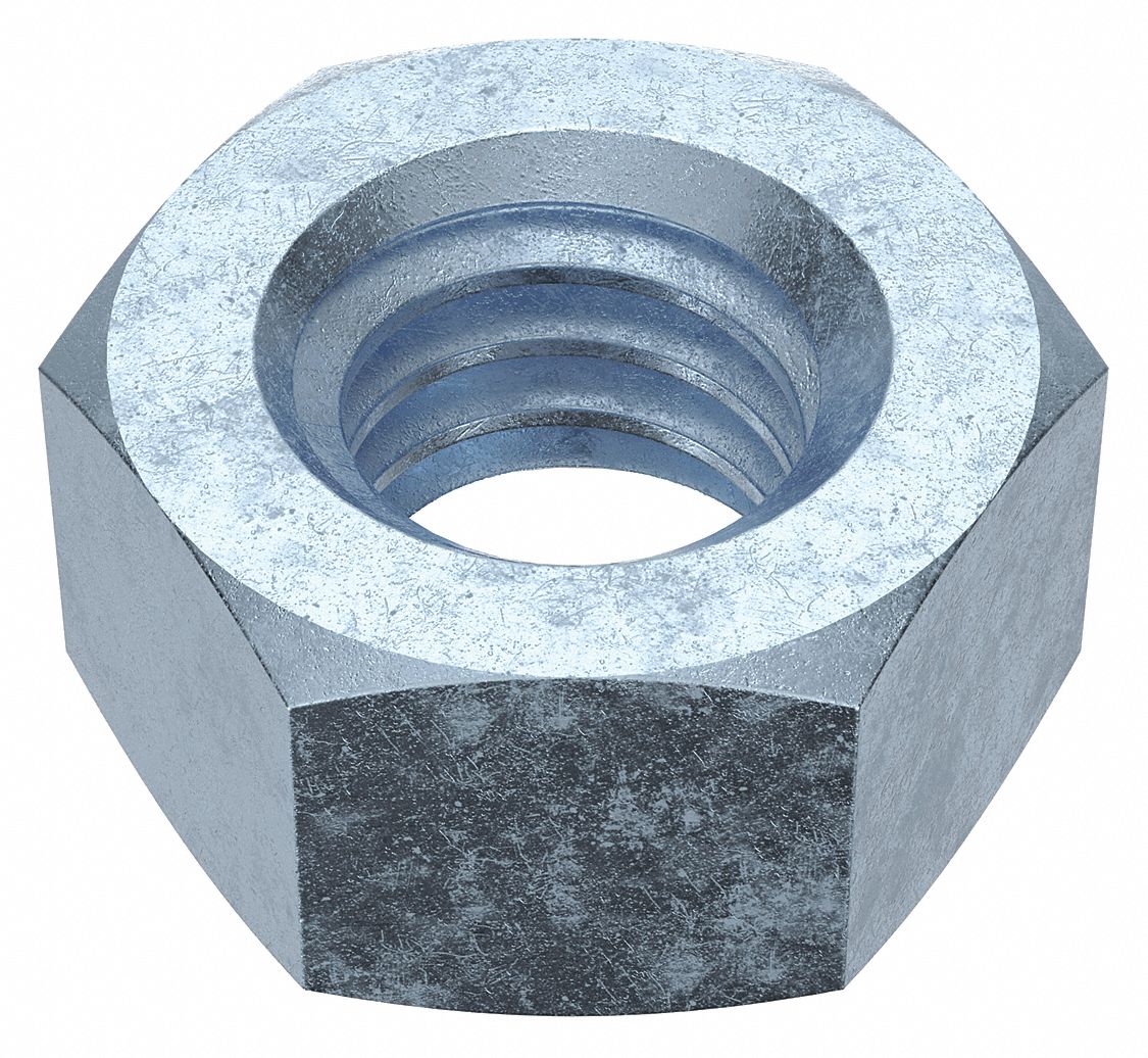 5/16"-18 Thread, 1/2 in Hex Wd, Hex Nut - 2FE51|U08100.031.0001 - Grainger