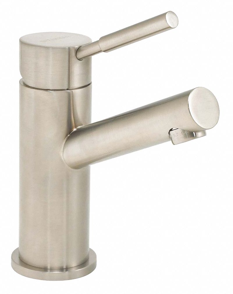 SPEAKMAN Brushed Nickel, Angled Straight, Bathroom Sink Faucet, Manual