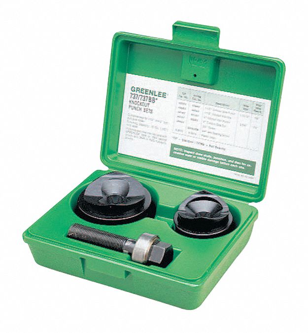 GREENLEE, 10 ga Max Sheet Metal CapacitySteel, Falls Free, Knockout