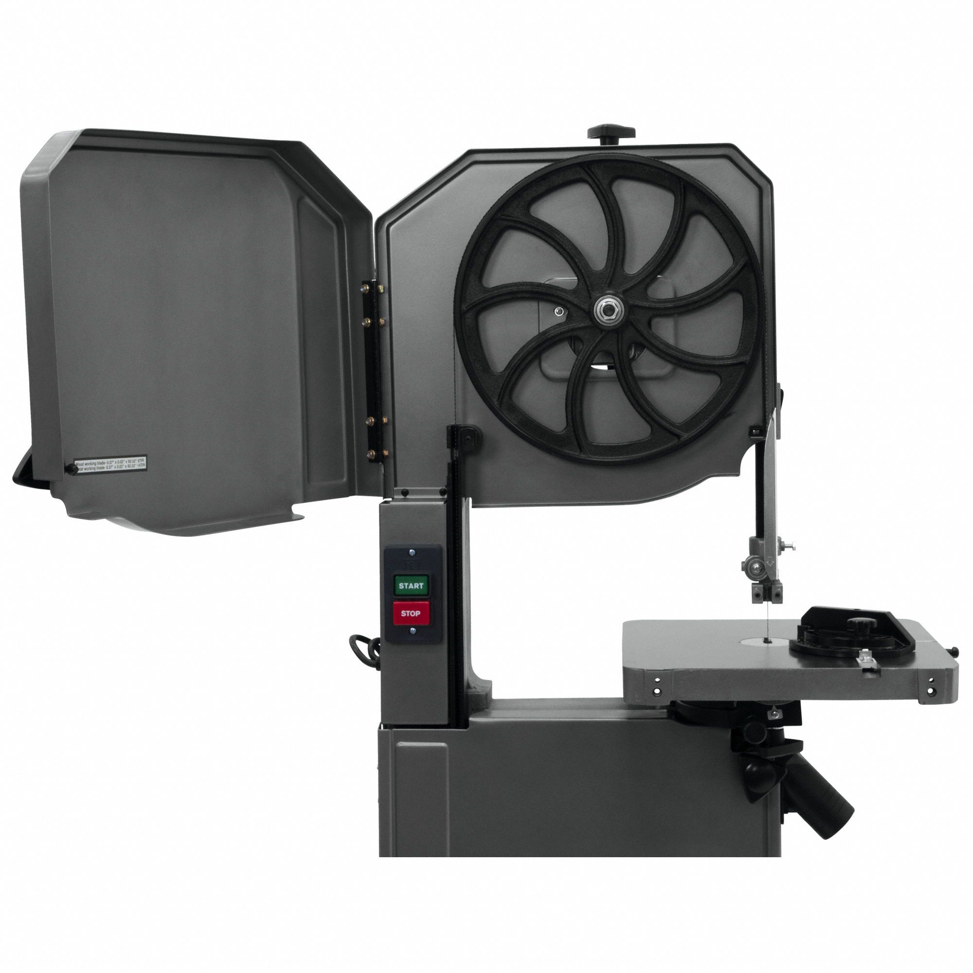 JET Band Saw 12 in Throat Dp Vertical, Metal 39 to 278/Wood 3,300