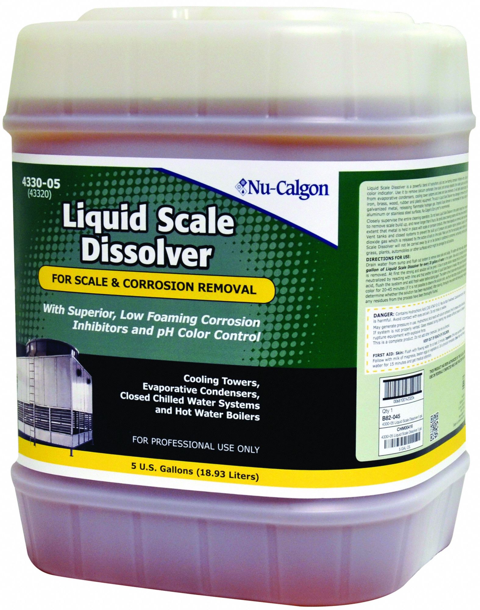 NUCALGON, Scale Remover, 5 gal Size, Scale Remover 22NV32433005