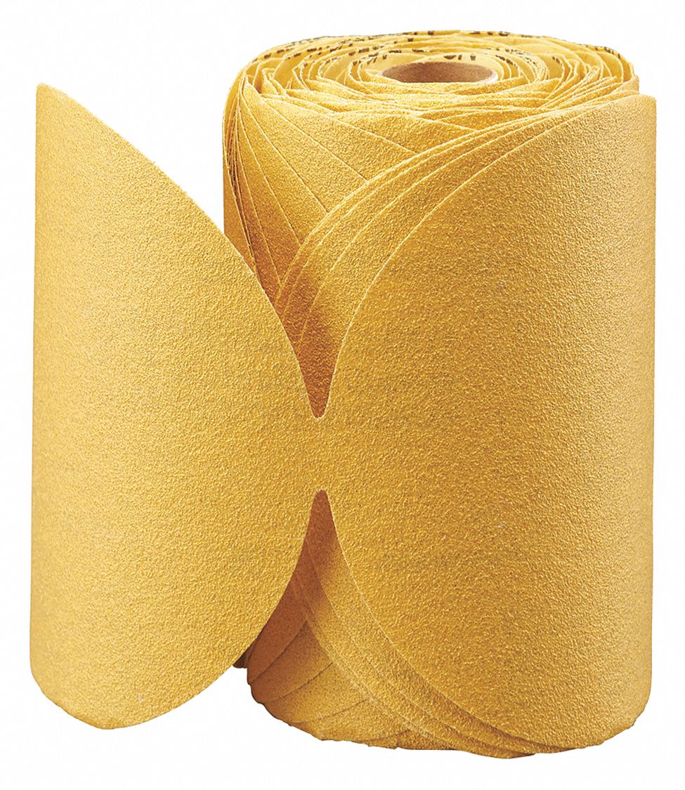 GRAINGER APPROVED Sanding Disc Roll, Coated, NonVacuum, 5 in Disc