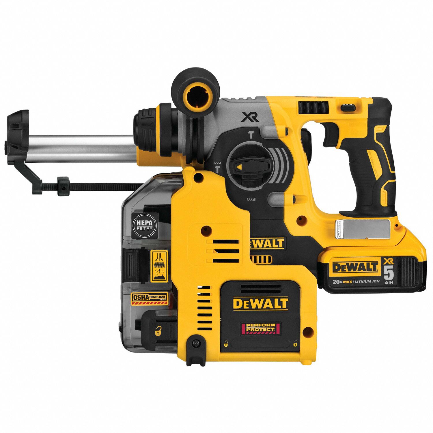 DEWALT Cordless Rotary Hammer PistolGrip, 20V DC, SDSPlus, 1 in max