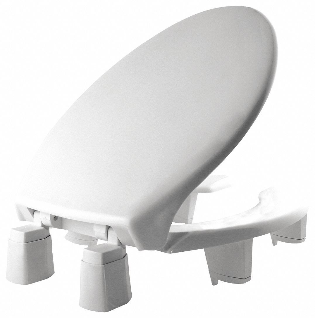 BEMIS Elongated, Lift Toilet Seat Type, Open Front Type, Includes Cover