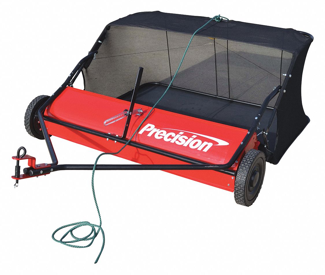 PRECISION PRODUCTS 48" Lawn Sweeper, 16 cu. ft., Nylon, Height