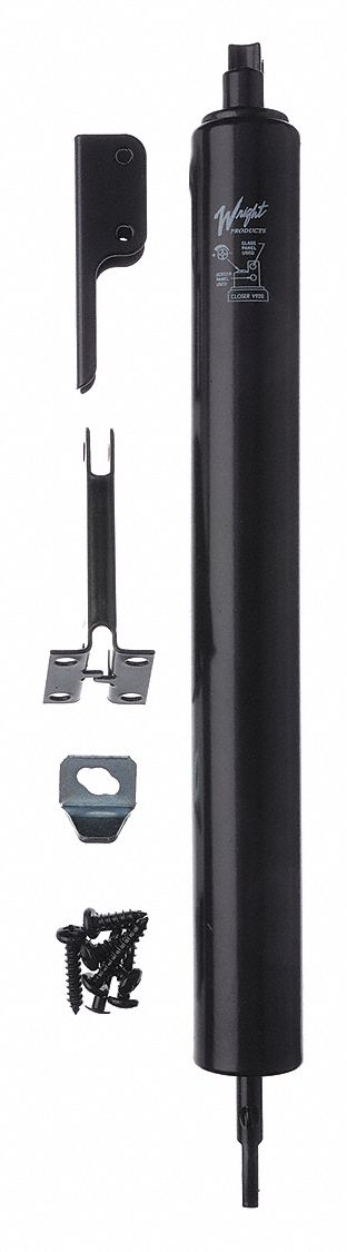 WRIGHT PRODUCTS, Grade 2 - Medium Duty, Black, Door Closer - 43CW33
