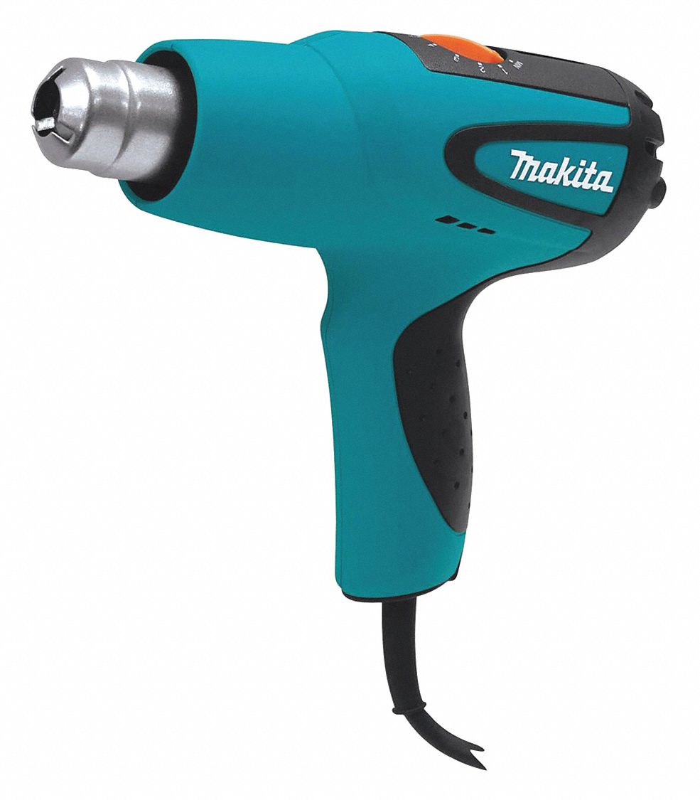 MAKITA Electric Heat Gun 120VAC, Adjustable Temp. Settings, 122° to