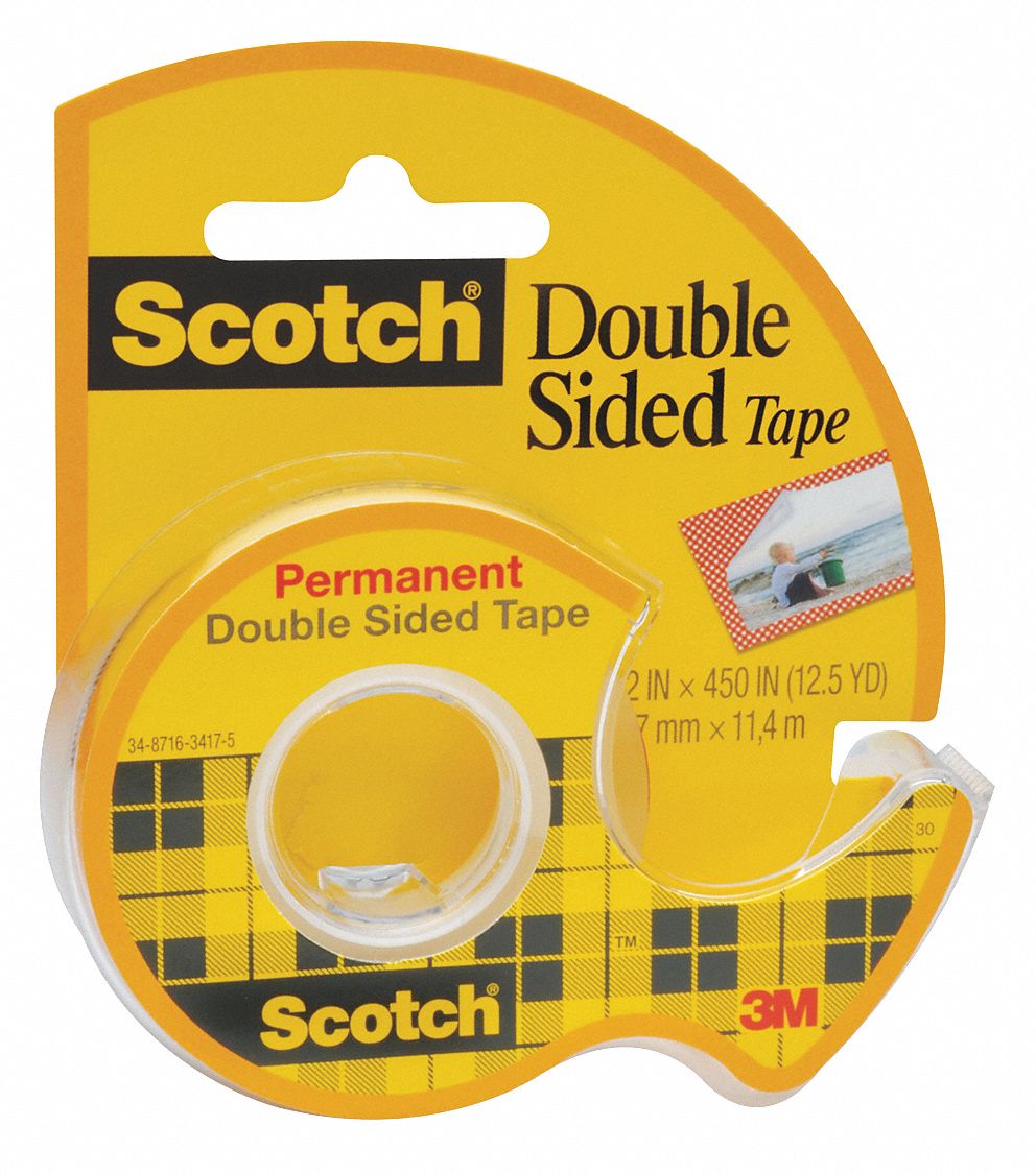 DoubleSided, Transparent, Film Tape 43FZ18137 Grainger
