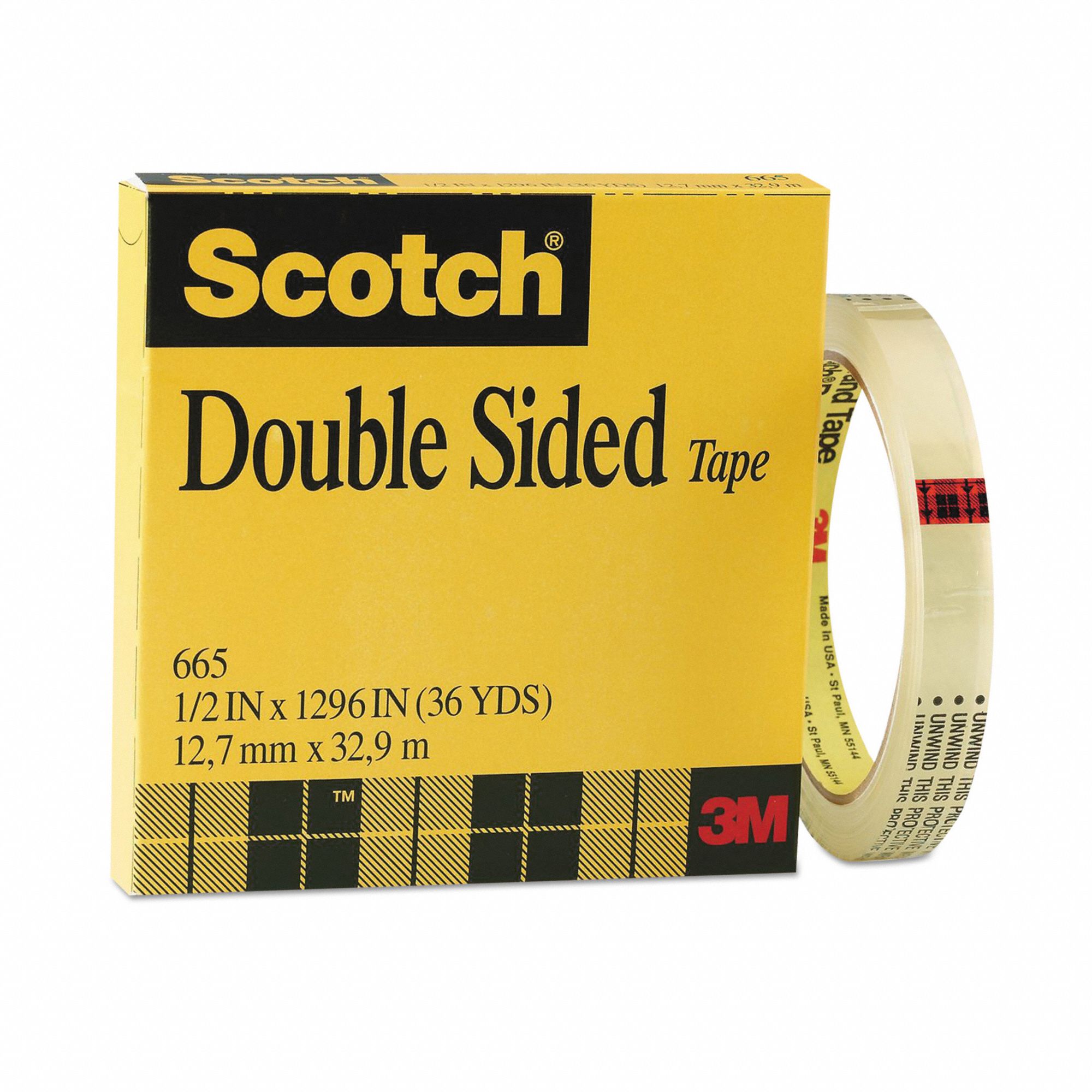 3M™ Scotch™, 665, DoubleSided Office Tape 43GA04665121296 Grainger