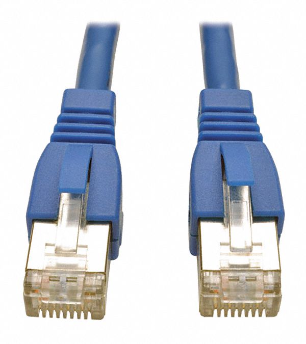 Cat6(a) Cable,Shielded (STP),Blue,3ft - Grainger