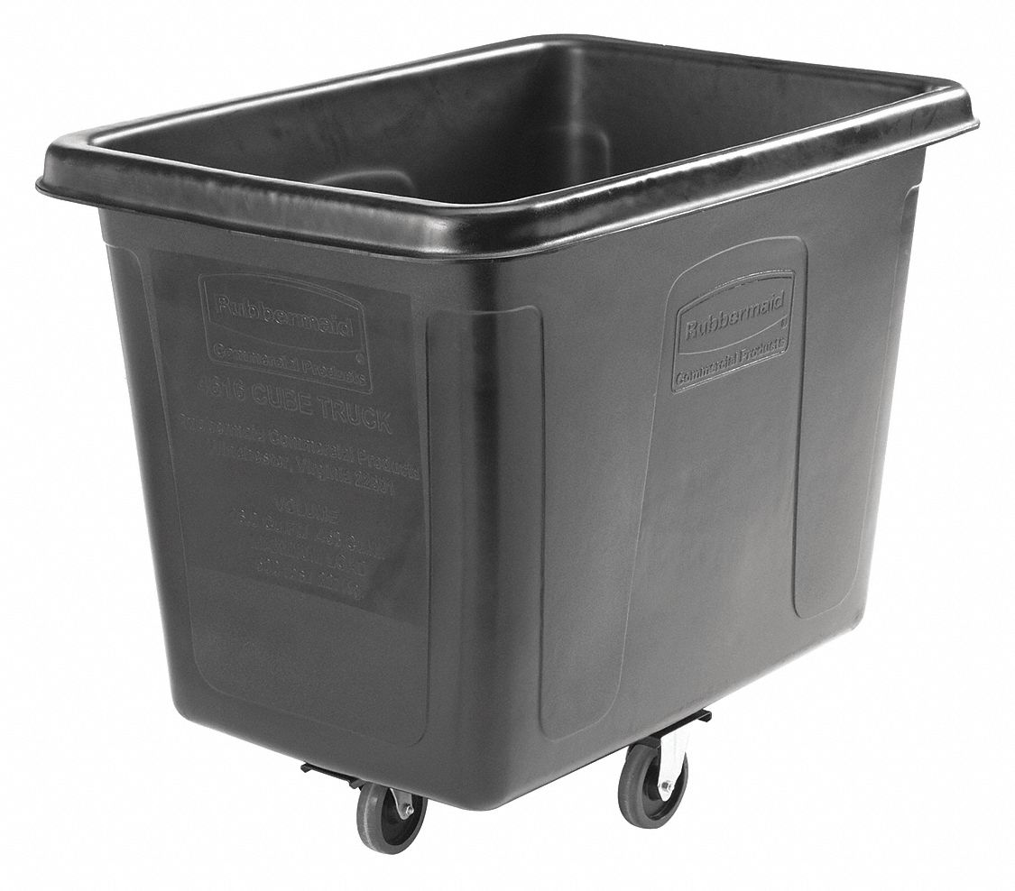 RUBBERMAID COMMERCIAL PRODUCTS, Cube Truck,16 cu. ft.,w/Quiet Caster