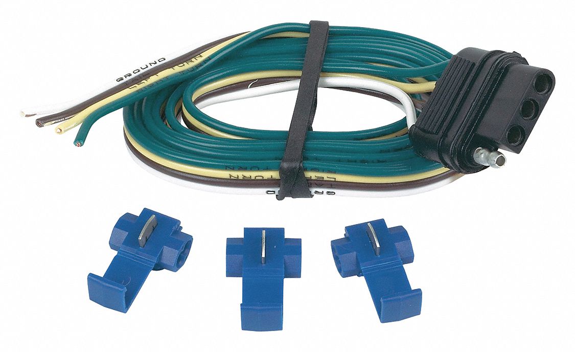 HOPKINS TOWING SOLUTIONS Flat Electric Connector, 4-Way, ForVehicle