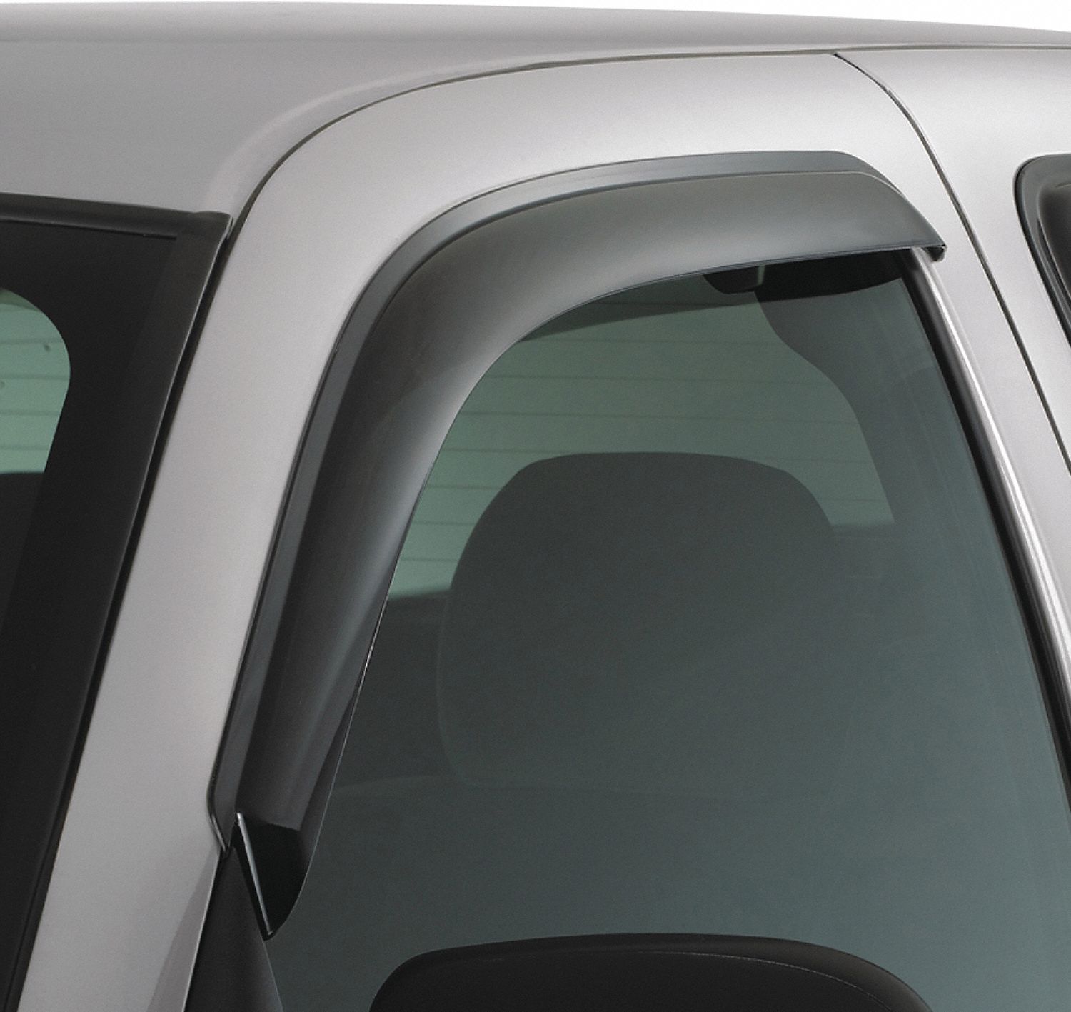 AVS Air Deflector, Side Windows, Front, Black Color, Smooth Finish, 1 7