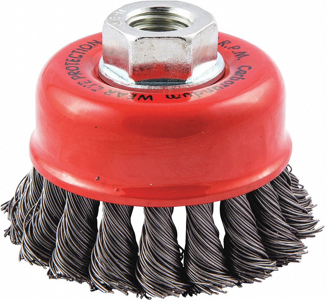 Twisted Steel, 2 3/4 in Dia, Cup Brush 443M0966254442951 Grainger