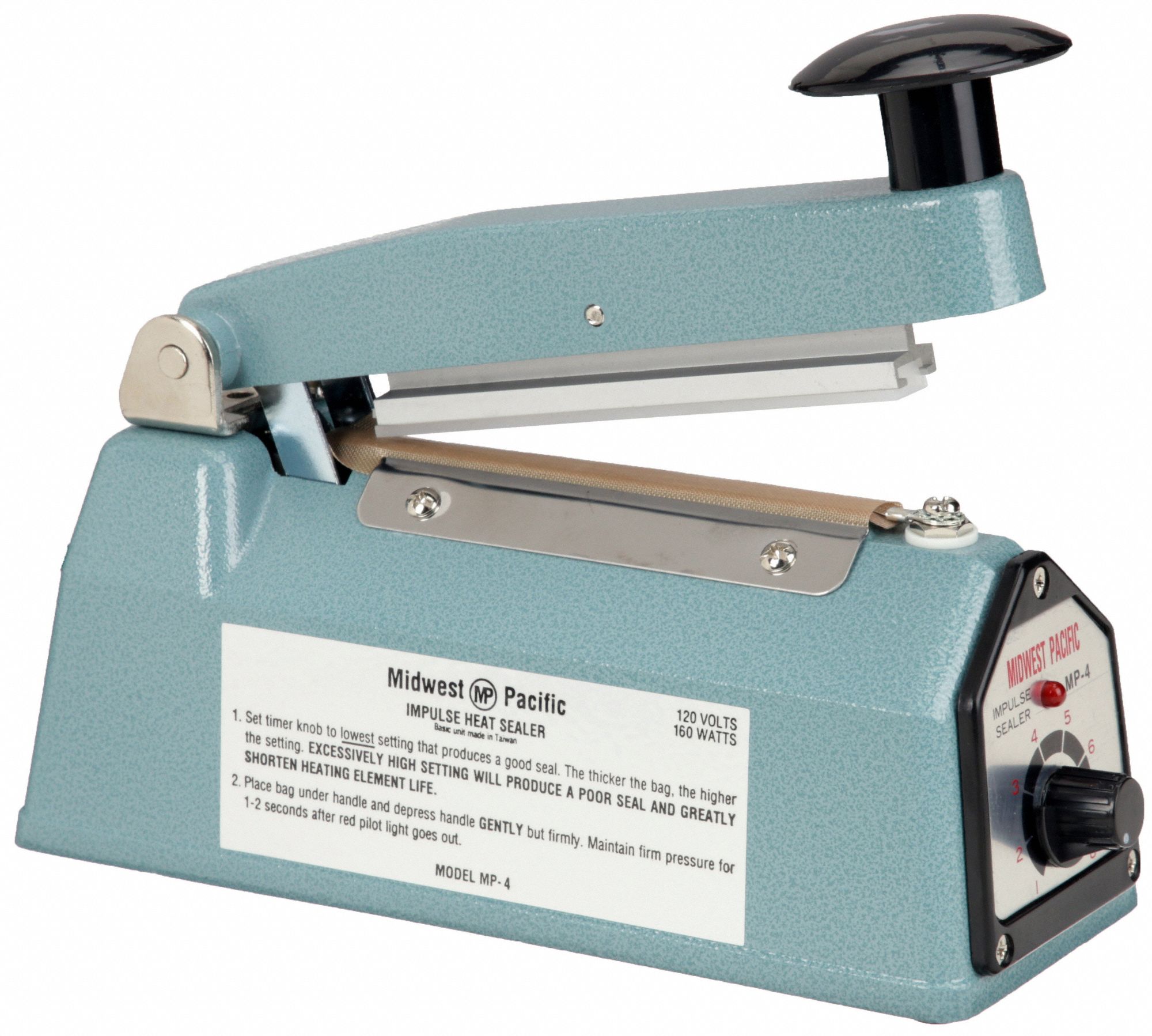 4 in Max Seal Lg, 1/8 in Max Seal Wd, Heat Sealer 443V92MP4 Grainger