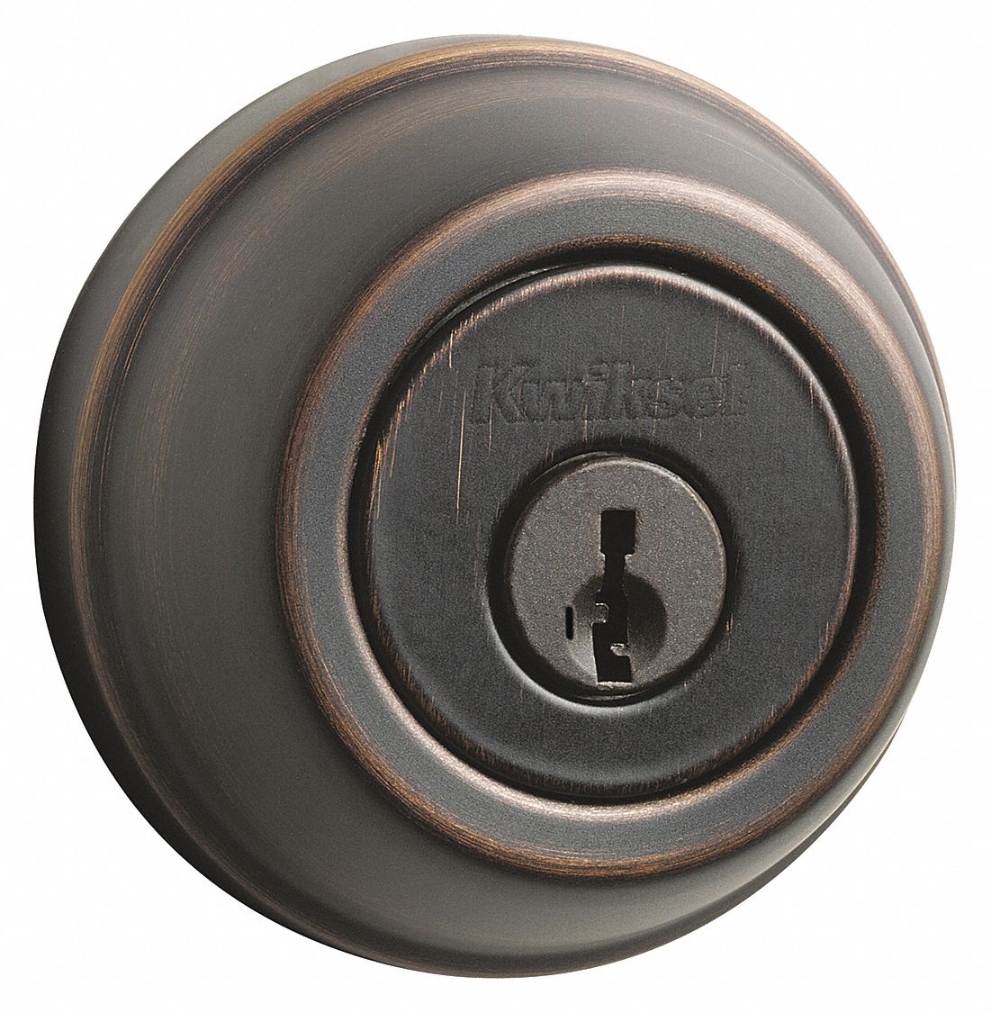 KWIKSET Deadbolt 3, Bronze, Kwikset(R) SmartKey, Different