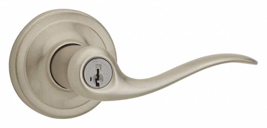 KWIKSET Door Lever Lockset, Mechanical, Standard Duty, Different, Satin