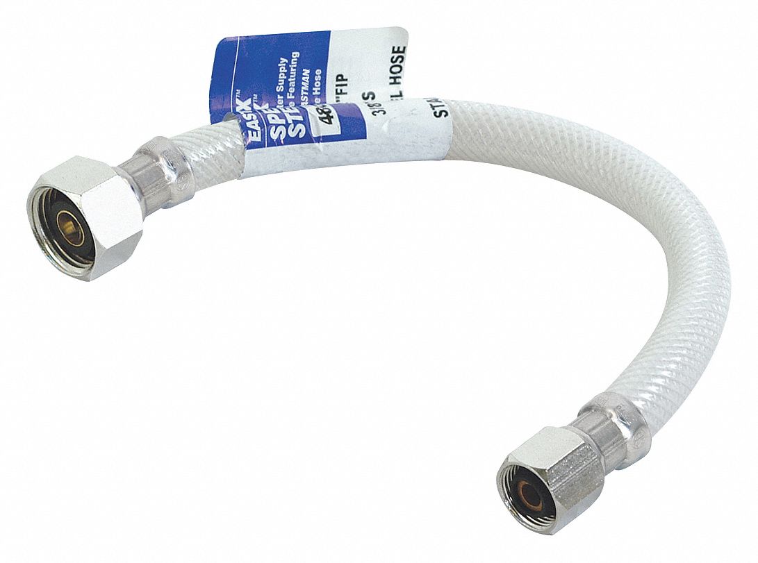 GRAINGER APPROVED Supply Line, Hose Fittings Brass 3/8 in Compression x