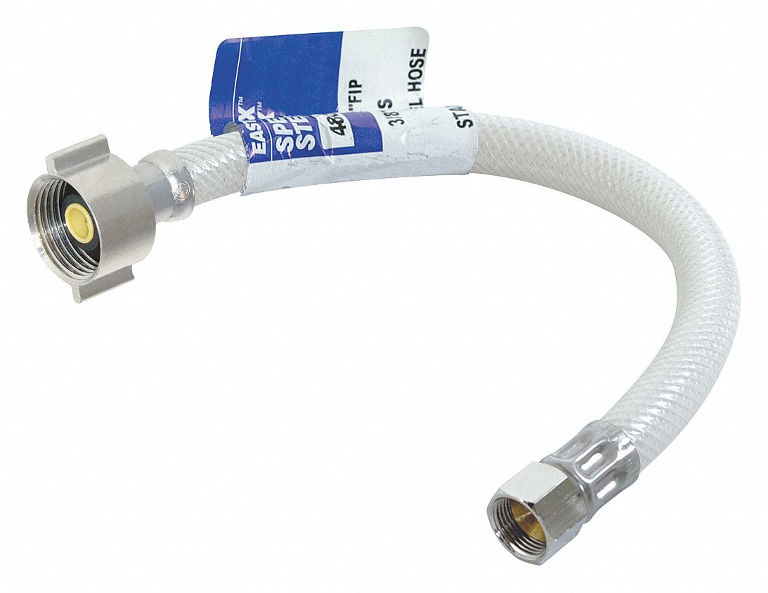 GRAINGER APPROVED Supply Line, Hose Fittings Brass 3/8" Flare x Brass 7