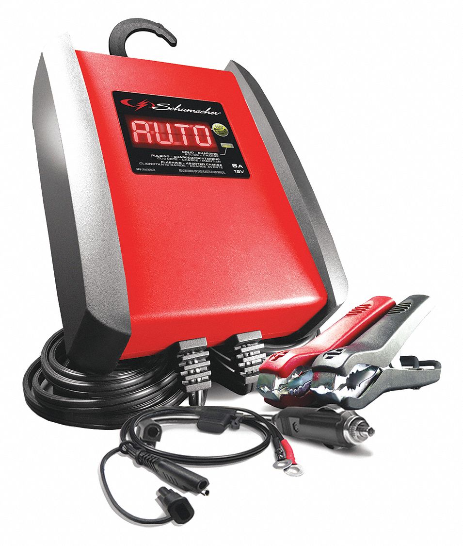 SCHUMACHER ELECTRIC Battery Charger, Benchtop, Automatic, For Battery