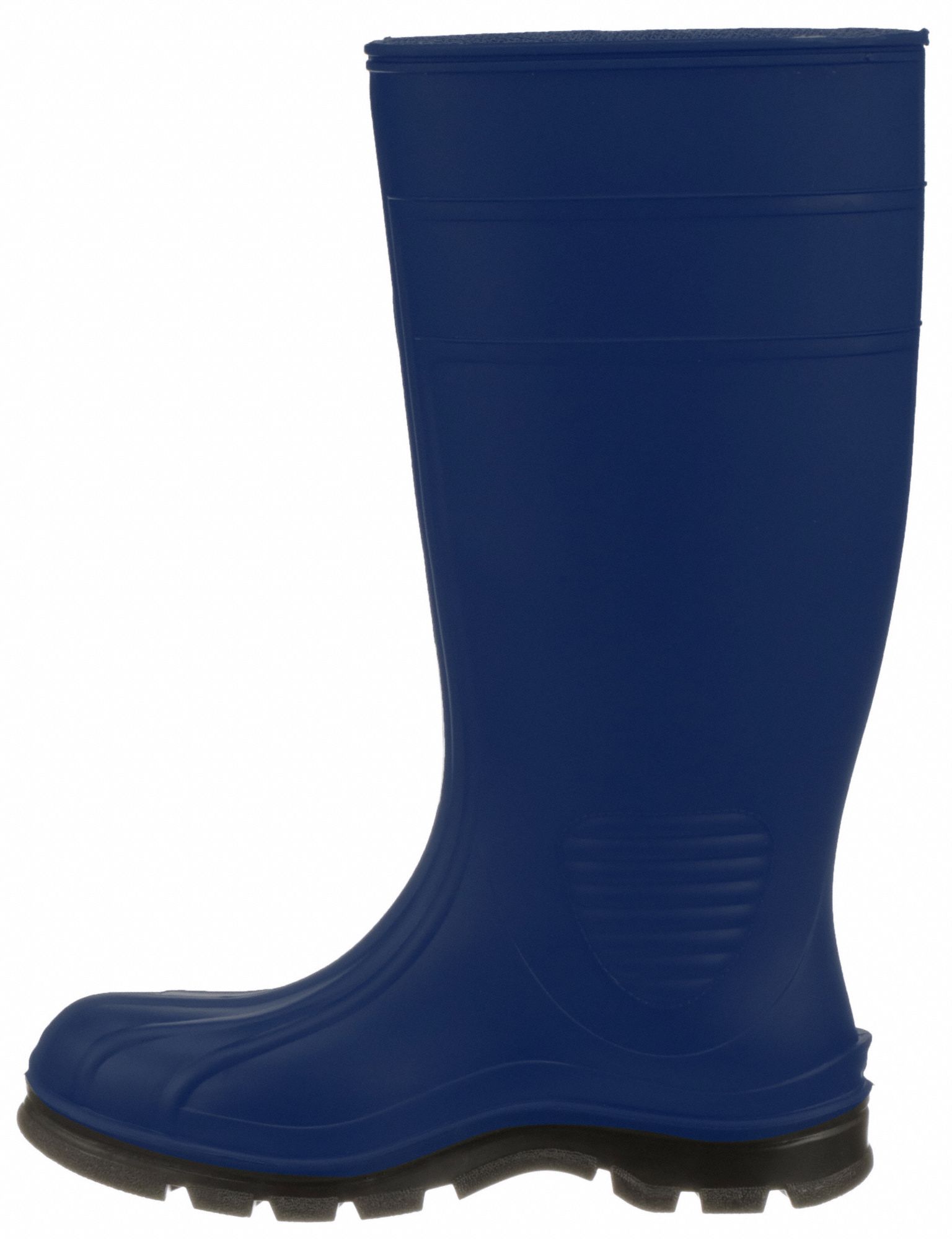 TALON TRAX Rubber Boot, Men's, 8, Knee, Plain Toe Type, PVC, Blue, 1 PR