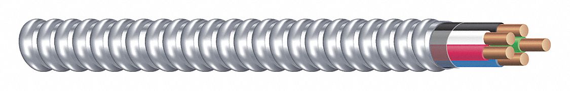 SOUTHWIRE Metal Clad Armored Cable, MC, 12 AWG, 250 ft, Number of