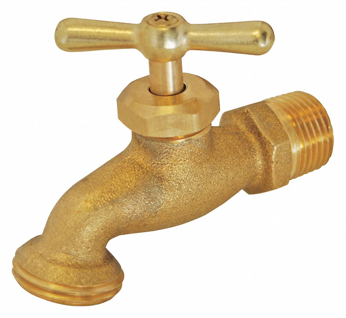 GRAINGER APPROVED 3/4 in MIPS Brass Hose Bibb, Standard 447P3120183