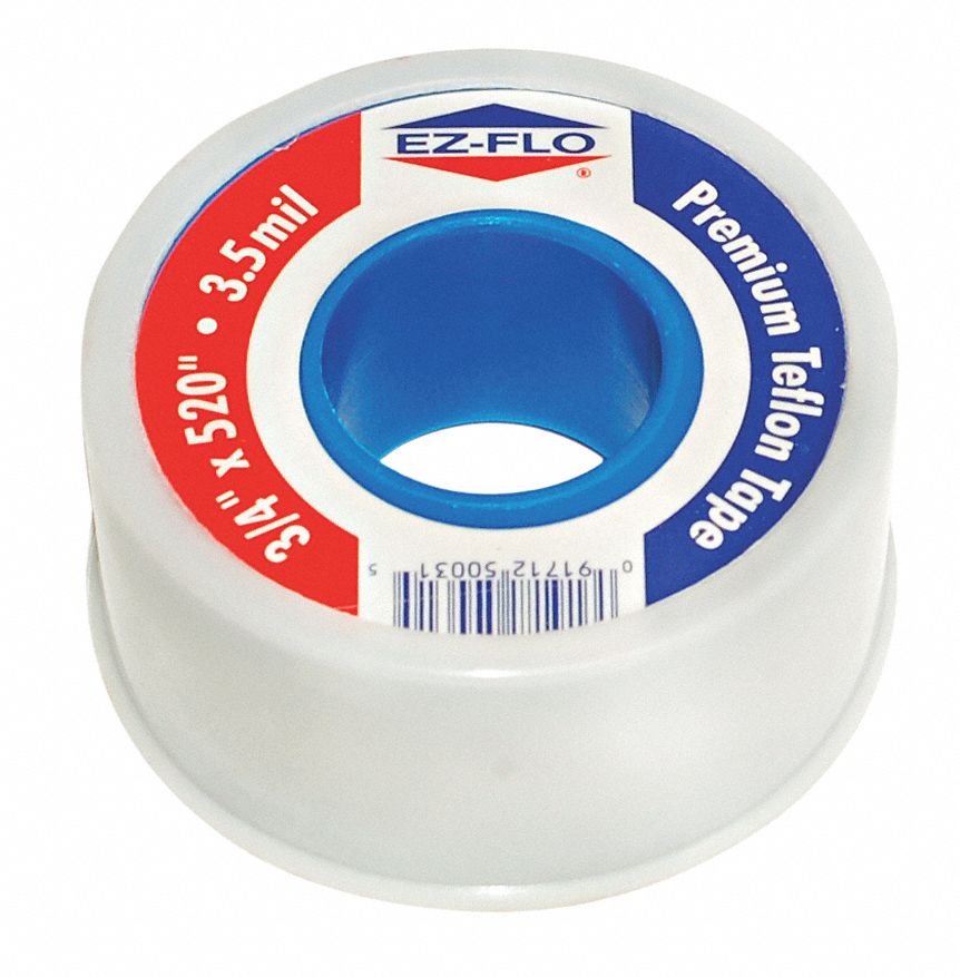 GRAINGER APPROVED Thread Sealant Tape, PTFE, 1.2 to 1.5sg, 1/2 in Width