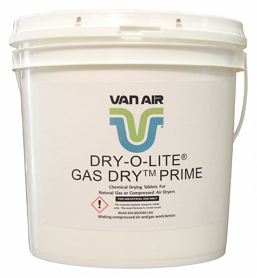 VAN AIR SYSTEMS Deliquescent Replacement Air Desiccant Pail; For Use With Natural Gas Pipeline