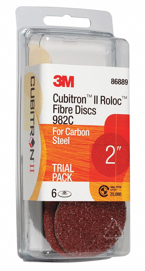 3M CUBITRON II, TS, 4 in Dia, QuickChange Sanding Disc 447Z70