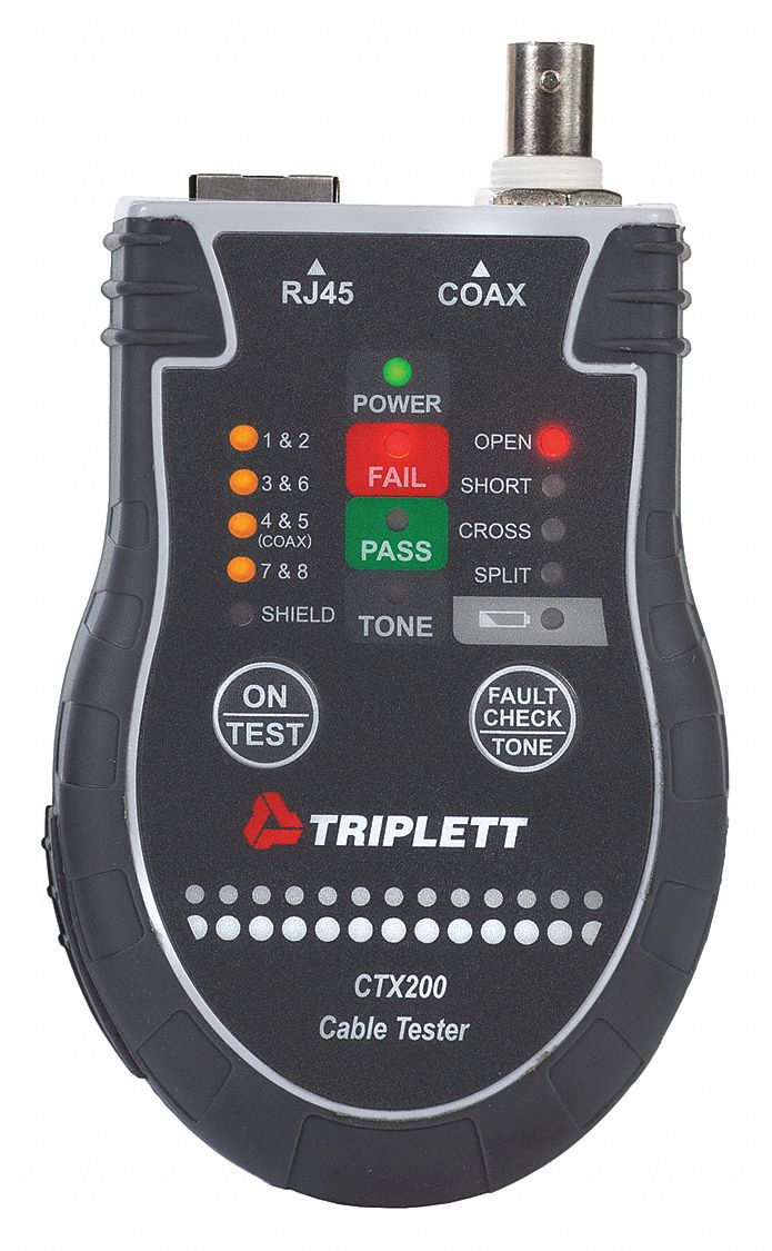 TRIPLETT Coax Network Cable Tester 448G59Pocket CAT Grainger