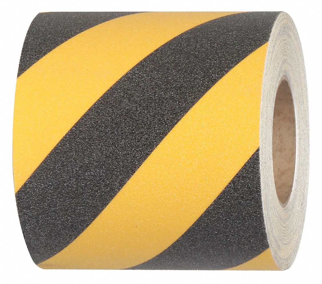 JESSUP MANUFACTURING Striped Black/Yellow AntiSlip Tape, 6 in x 60 ft