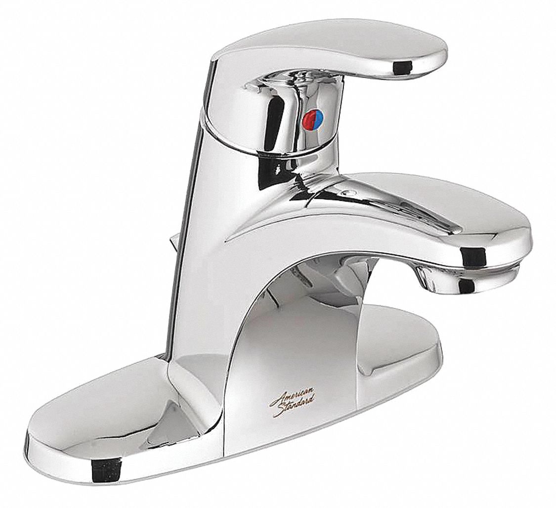 AMERICAN STANDARD Chrome, Mid Arc, Bathroom Sink Faucet, Manual Faucet
