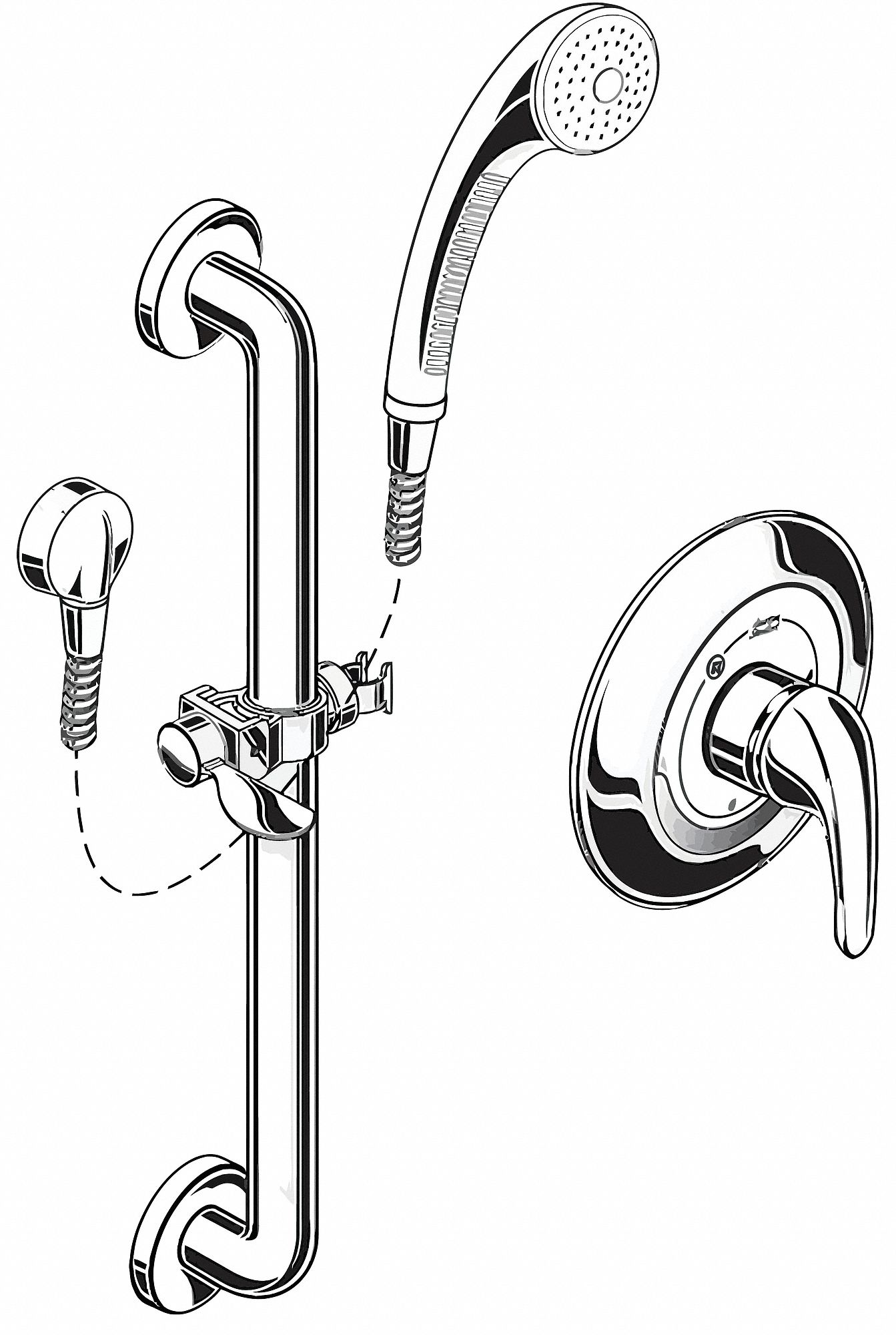 AMERICAN STANDARD American Standard, Commercial Series, 2.5 gpm, Shower