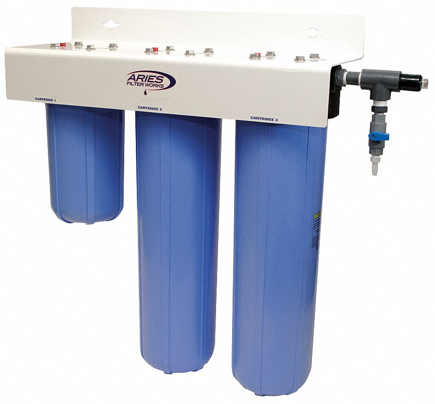 ARIES FILTERWORKS Deionizer, Type II, 4.7 lpm Max. Output Flow, 1 to 10 megaohm Purified Water