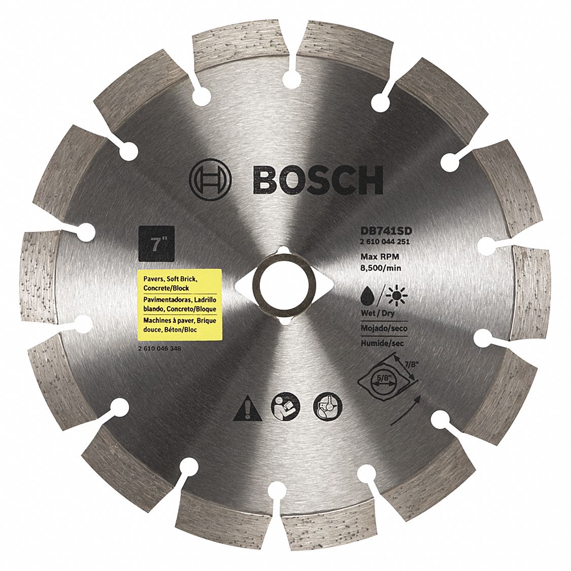 BOSCH Angle Grinders, Diamond Saw Blade, Block, Concrete, Pavers, Soft