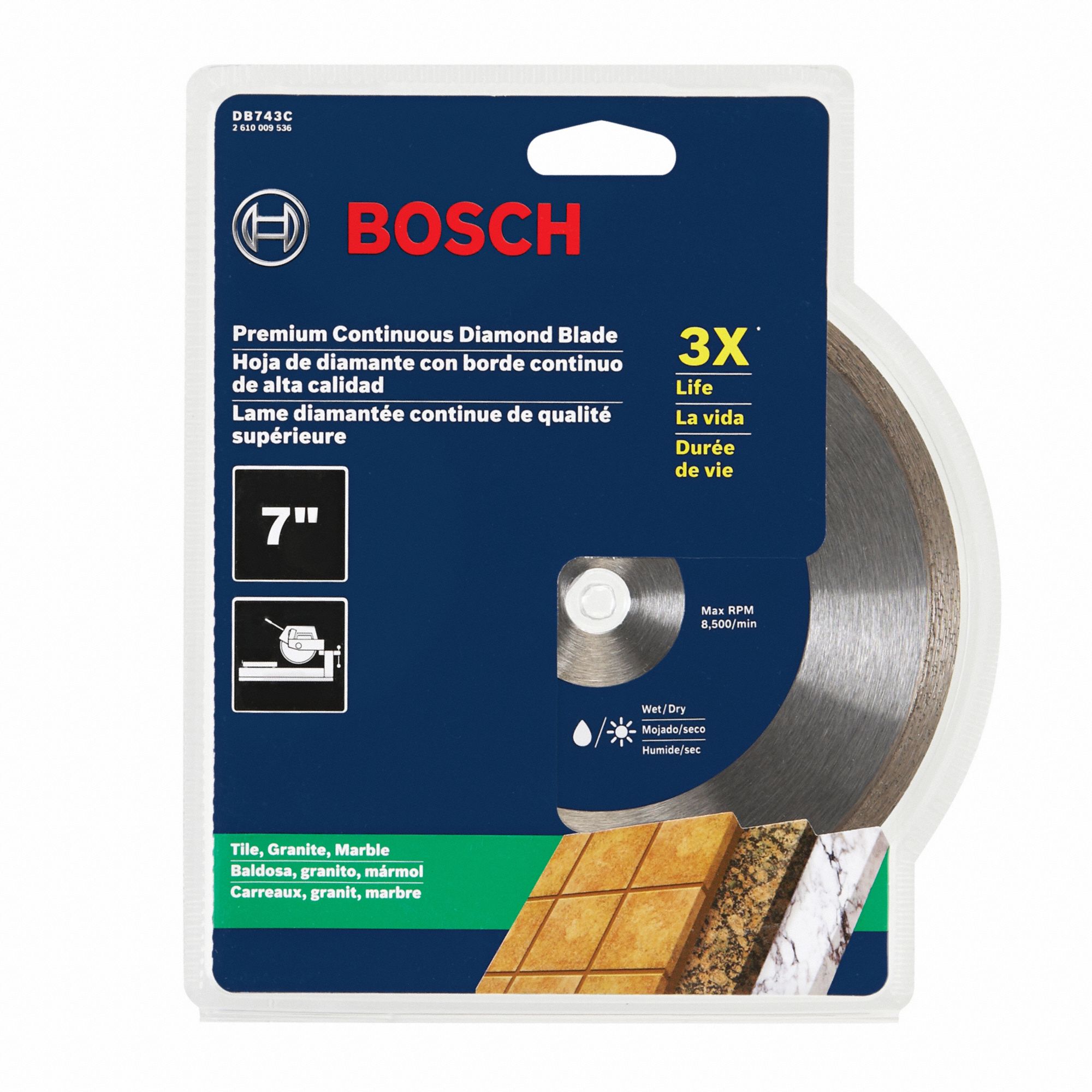 BOSCH Tile Saws, Diamond Saw Blade, Ceramic, Granite, Marble Materials
