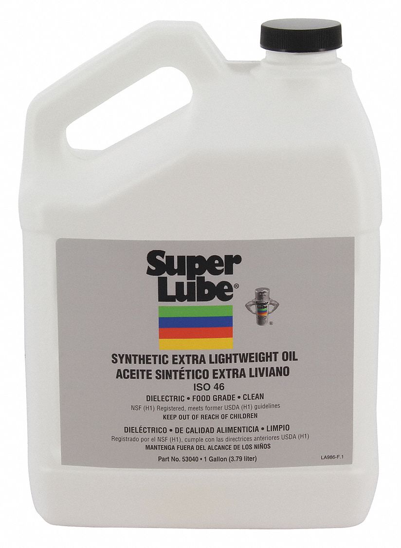 SUPER LUBE Synthetic Hydraulic Oil, 1 gal. Bottle, ISO Viscosity Grade