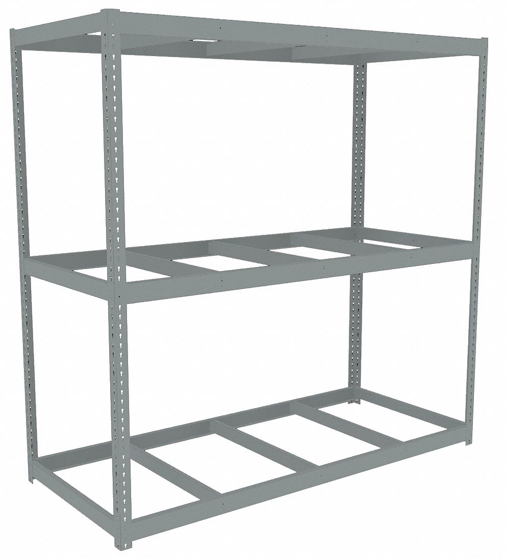 TENNSCO Boltless Shelving Starter, HeavyDuty, 96 in x 30 in, 84 in Overall Ht, 3 Shelves, Open